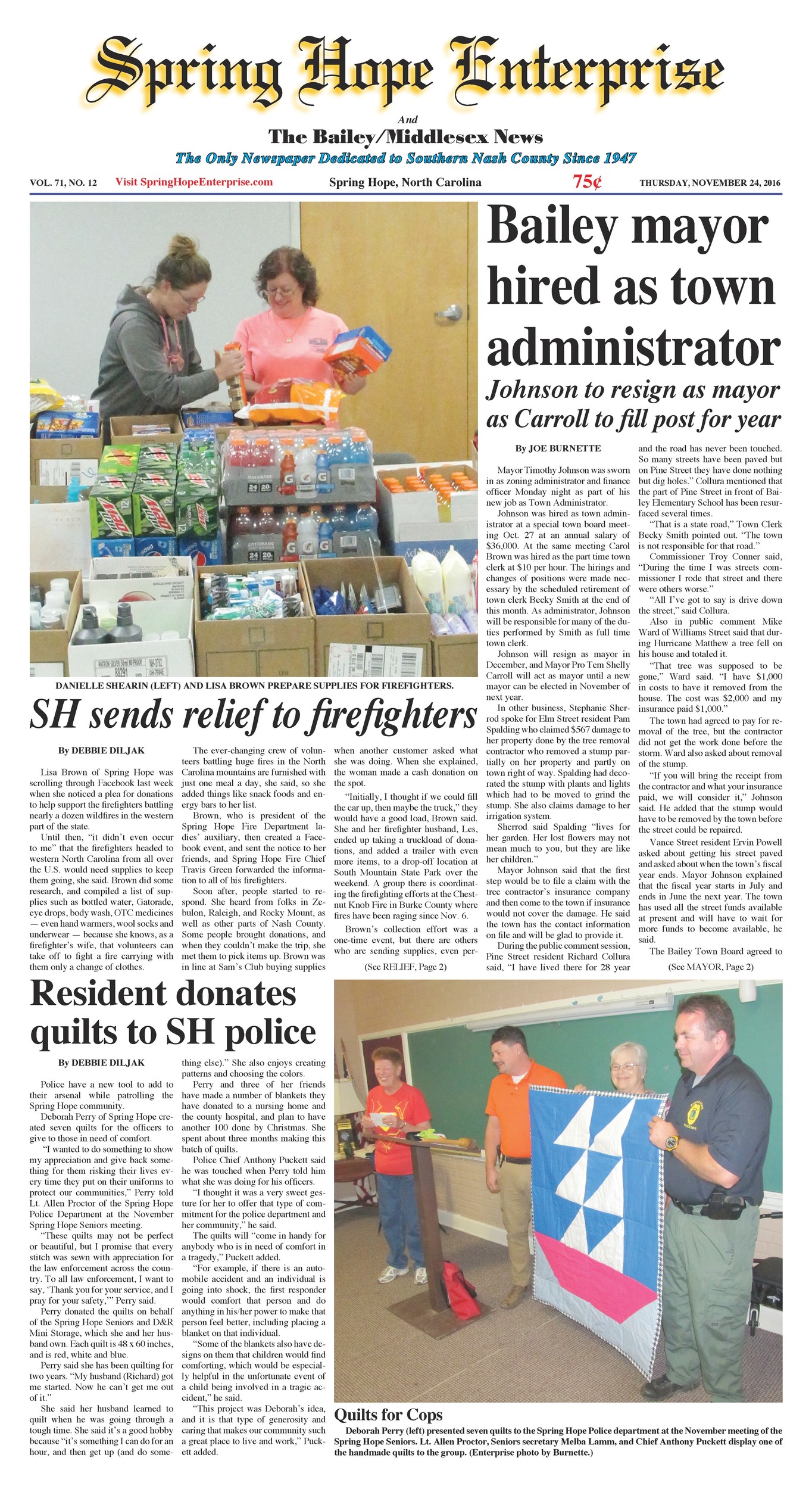 Spring Hope Enterprise North Carolina Press Association