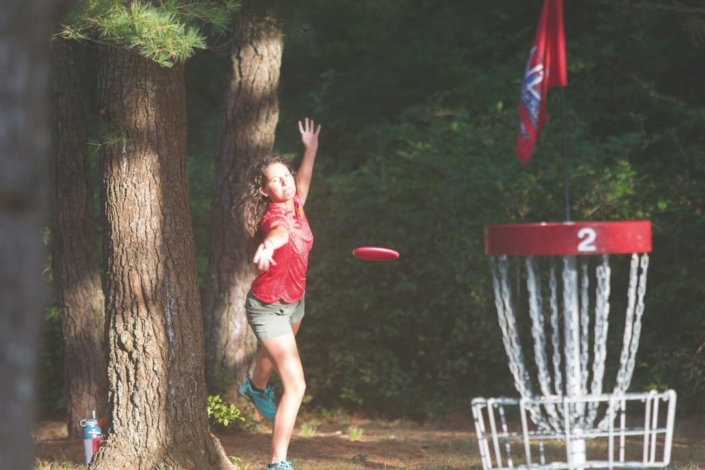 Disc golf, because of its year-round, socially-distant nature and outdoor setting, continues to attract island players to the professionally-designed state-forest course off Lovers Lane even as the weather has become colder.