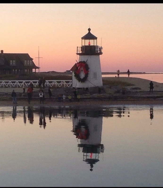 Brant Point at sunset.