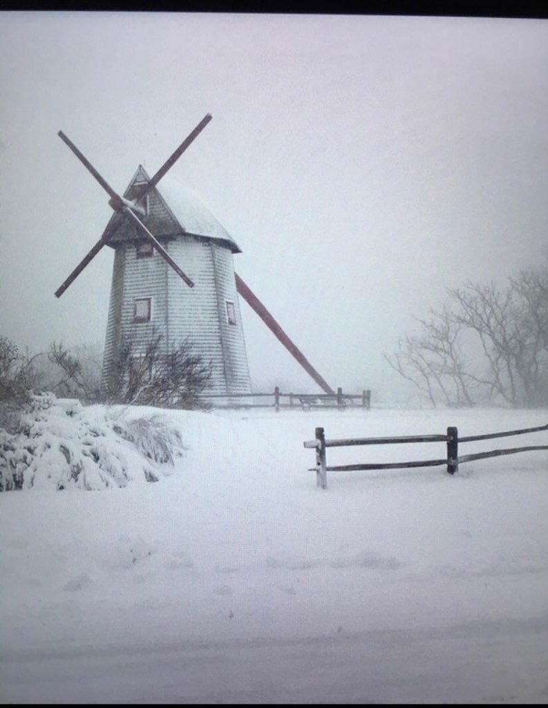 The Old Mill in the snow.