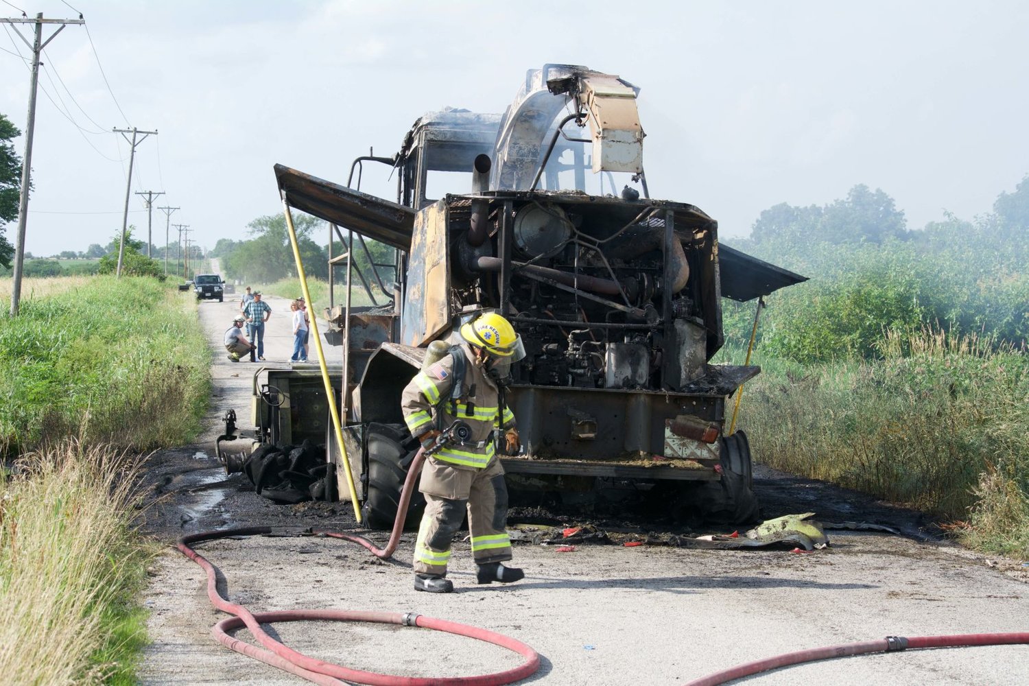 Farm equipment fire stops traffic Bolivar Herald FreePress