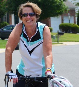 Maureen Romano of Bristow trains for her two-day bike ride. 
