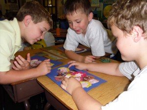 Second graders at the Linton Hall School collaborate to produce a class book, which won Honorable Mention in the Scholastic, Inc. Creidt: Mike Thompson