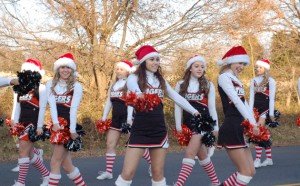 Brentsville High School Cheerleaders performed a Christmas number. 