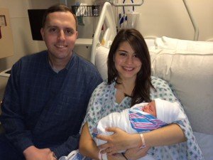 Barbara and Christopher welcome new year's baby, Kathryn. 