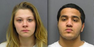 Brianna O'Toole of Centreville and Nashuran Abdullah of Bristow.have been arrested by Prince William County Police in connection with a burglary and malicious wounding in Manassas.