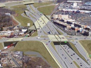 This artist's rendering depicts what the finished Route 29/Linton Hall Road Interchange project will look like once it's completed in June 2015.
