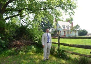 Silver Eagle Stable Forest owner Tom Russell stands in front of the Parkgate Plantation property and history home. 