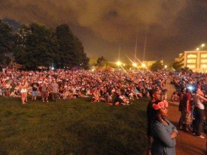 Attendees enjoy the 4th of July firework show in the City of Manassas. 