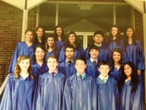 Members of the Linton Hall School Class of 2011 at their eight grade graduation. 