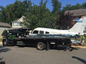 The plane was towed out of Saybrooke and brought to the Manassas Airport. 