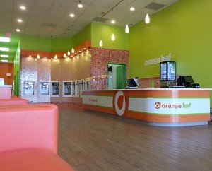 Orange Leaf Bristow's owner, Rufus manning, has spent months preparing his store for the opening.