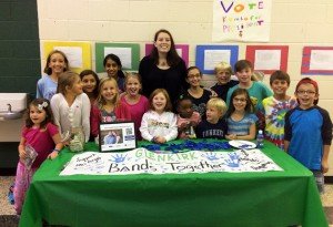 Glenkirk art teacher, ---, with some of her students at the PTO event in September. 