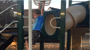 Child playing on the playground. Image from petition. 