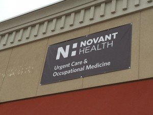 Exterior of the new Novant Health Urgent & Occupational Medicine in Bristow Center. 