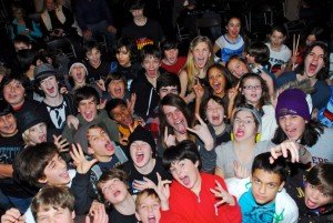 Bach2Rock fans cheer during Battle of the Bands. 