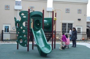 New playground installation and turf at Bristow Montessori. 
