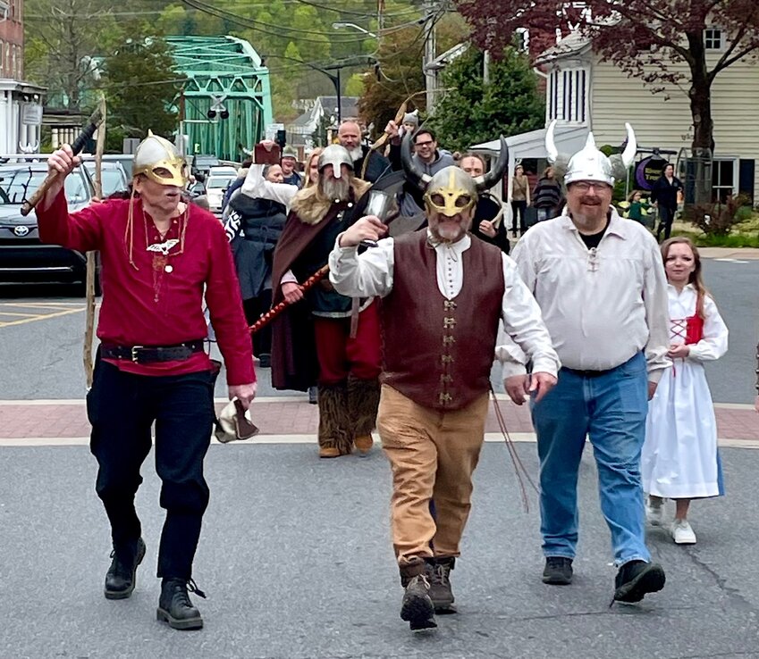 The Vikings arrive in Milford, N.J., and head for Descendants Brewing Company at the Old Ship Inn to celebrate Viking Fest, organized by the brewery.