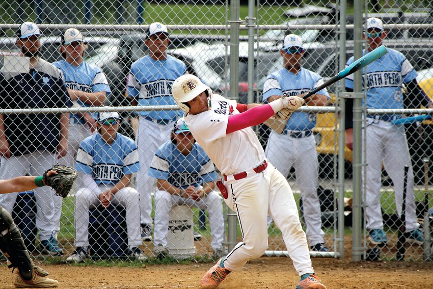 Jack Mislan blasts a home run in Monday’s victory over North Penn.