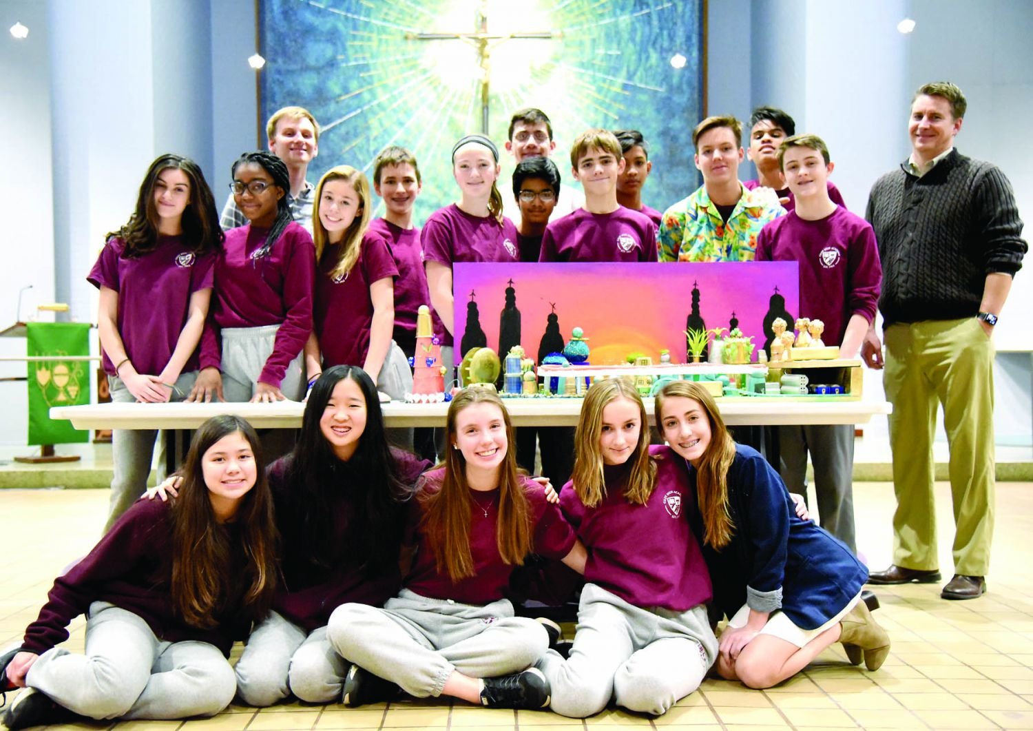 Grey Nun Academy eighth-grade students won the P. Robert Siebeneicher Industrial Engineering Award for Superior Industrial Design at the Future City Competition.