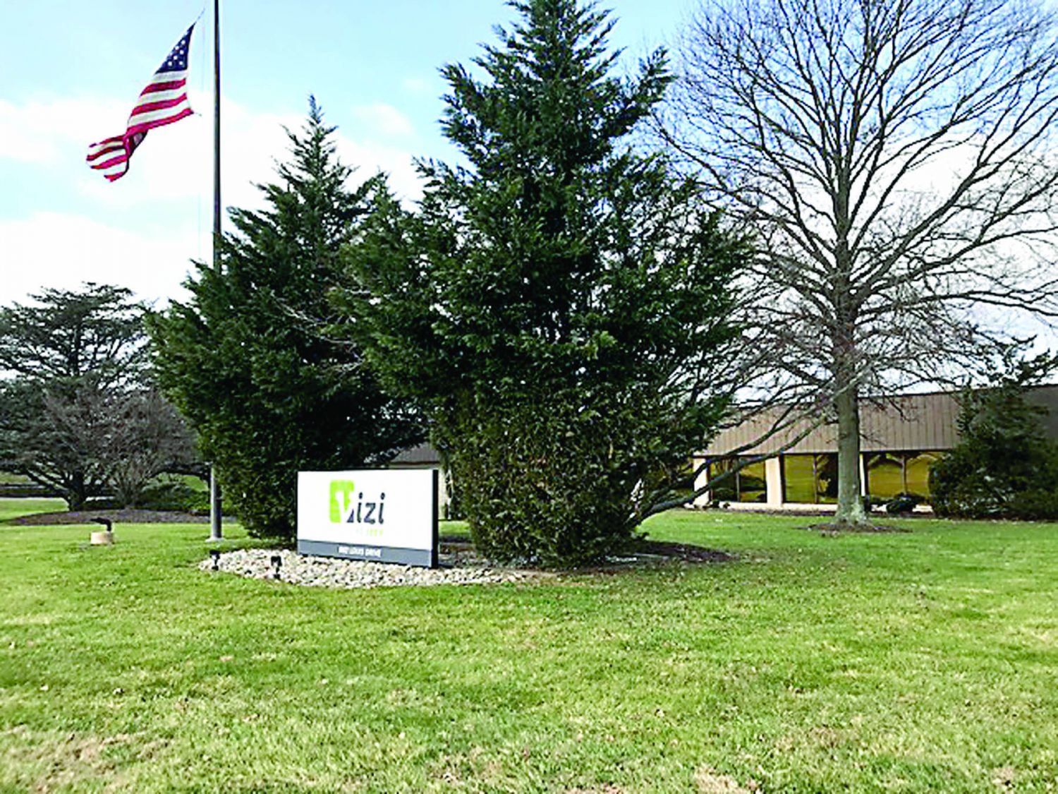 Vizi headquarters, with its new sign out front, at 882 Louis Drive, Warminster.