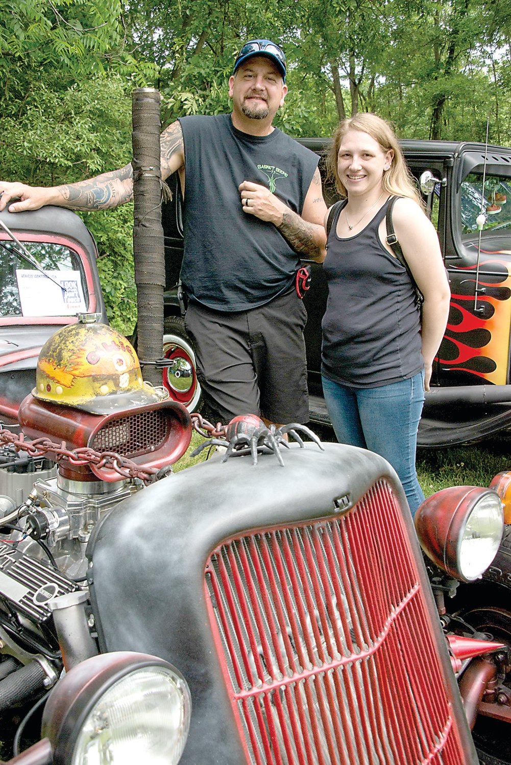 Father and daughter Chris and Rebecca Wolfe of Center Valley built a 1936 Ford pickup. Photograph  by Chiara Chandoha