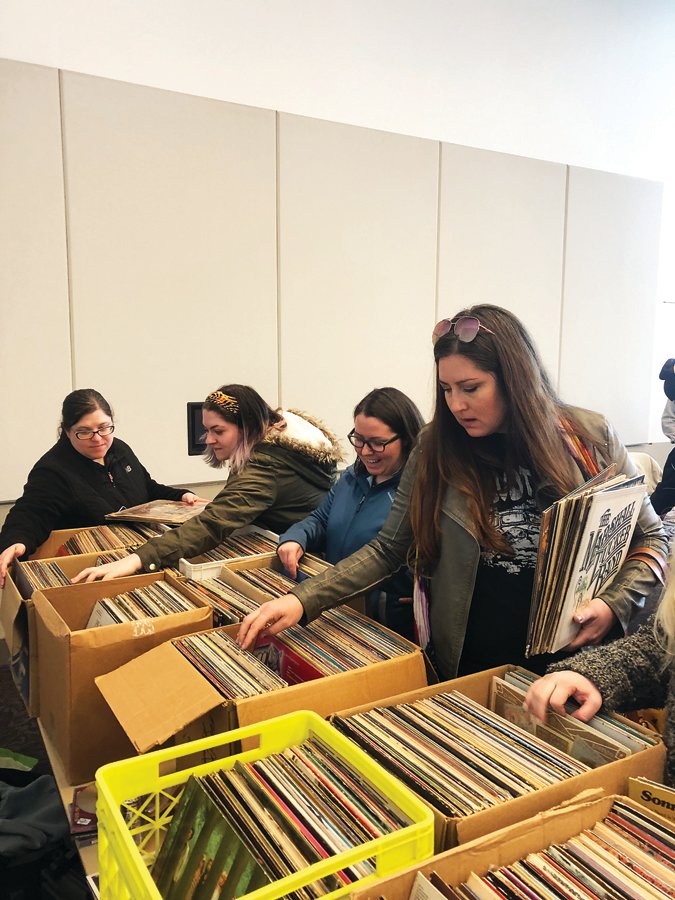 Vinyl fans search for their favorites at a previous Record Riot.