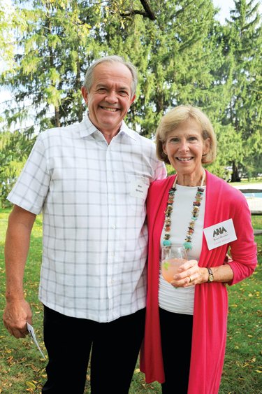 Doylestown Mayor Ron Strouse and Cecile Bilizet. Photograph by Carol Ross.