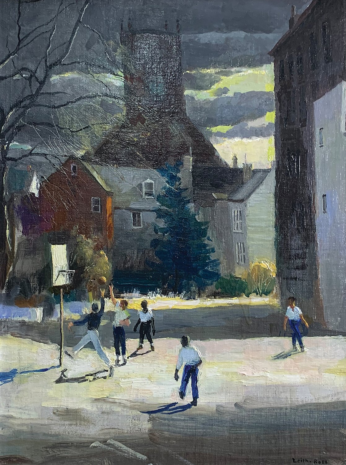 Harry Leith-Ross painted this scene in the era of the Pennsylvania Impressionists.
