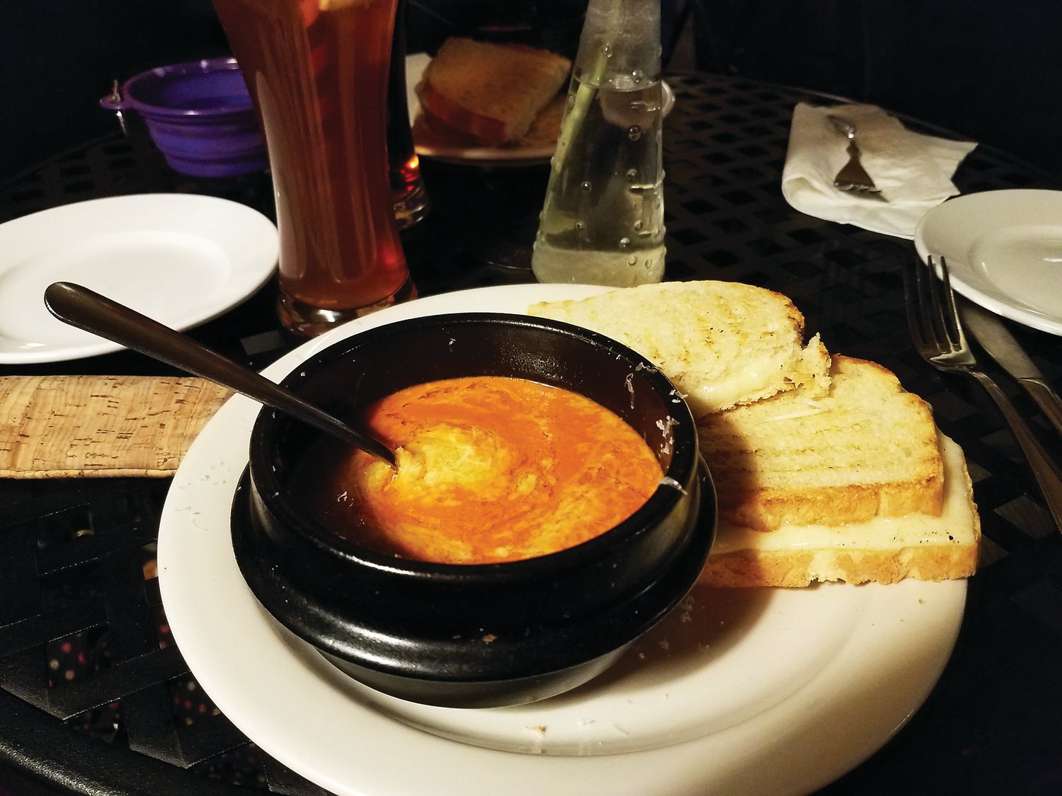 If Black Friday or Small Business Saturday bring you to Doylestown’s shopping district, a bowl of tomato bisque and a grilled cheese sandwich at Andre’s Wine & Cheese Shop may provide sustenance during a busy day. Photograph by Susan S. Yeske.