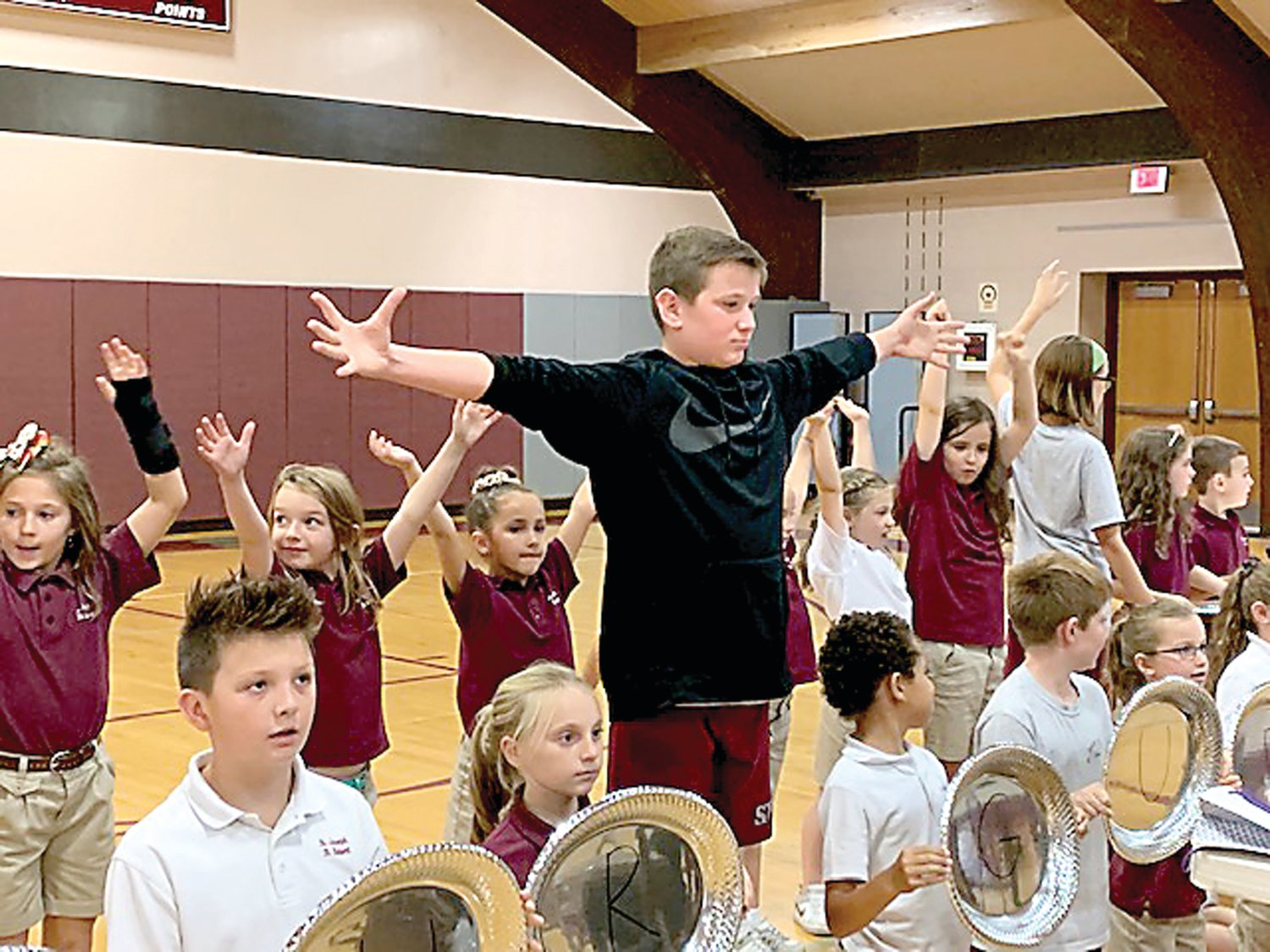 St. Joseph/St. Robert School students rehearse for the Young Performers Edition of Disney’s “Beauty and the Beast.”