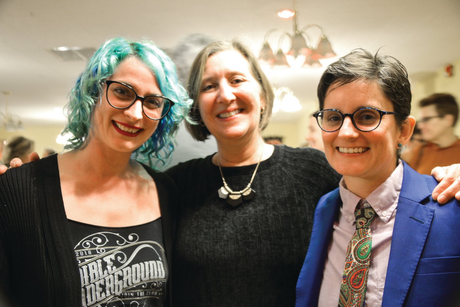 Kimberly McCurley, Beth McCann and Laura Pointon, all of Frenchtown.  Photograph by Chiara Chandoha.