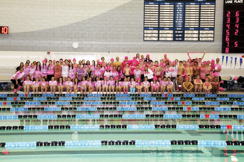 The Central Bucks South and William Tennent swim teams. Photograph by Karen Sangillo.
