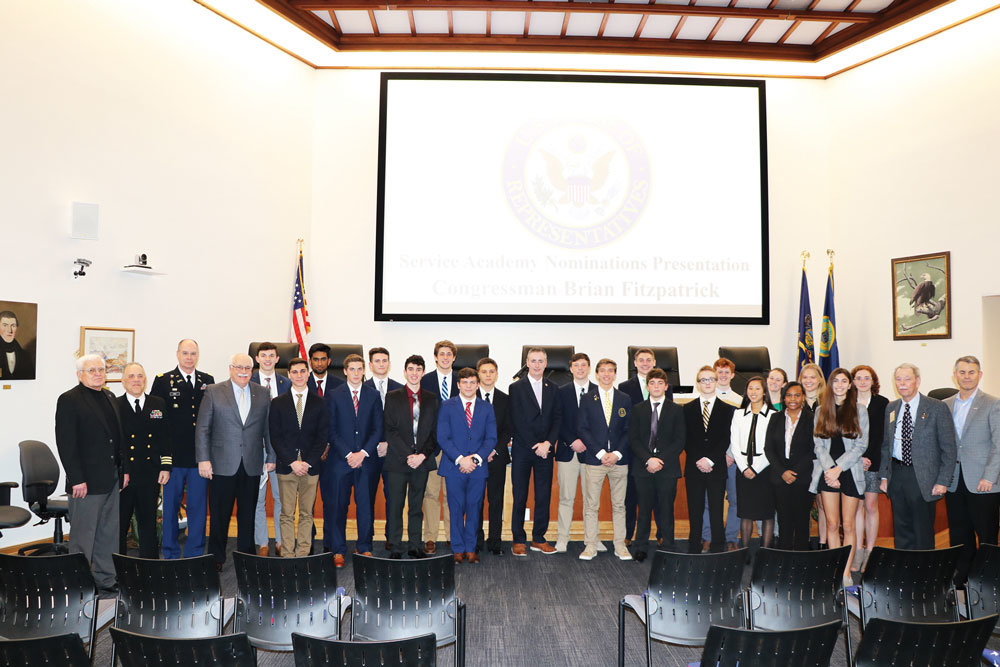 U.S. Rep. Brian Fitzpatrick announced United States Military Service Academies Nominations for the Class of 2024 on Jan. 24.