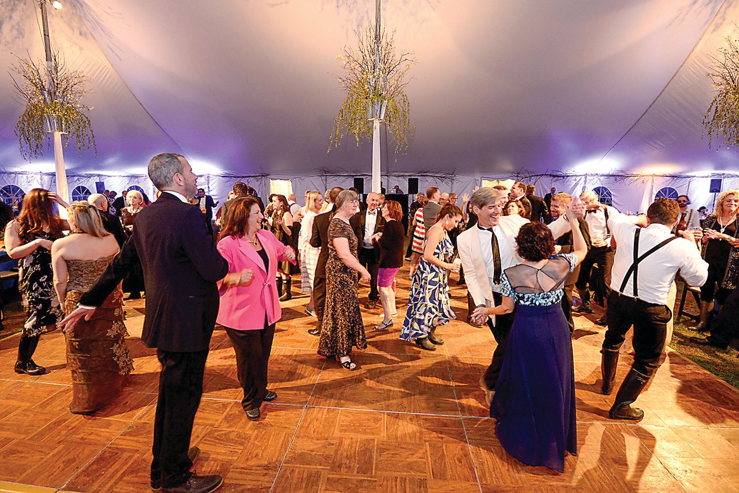 Guests at a previous Bowman’s Hill Wildflower Preserve dance the night away. The 17th Spring Wildflower Gala is Saturday, April 25.