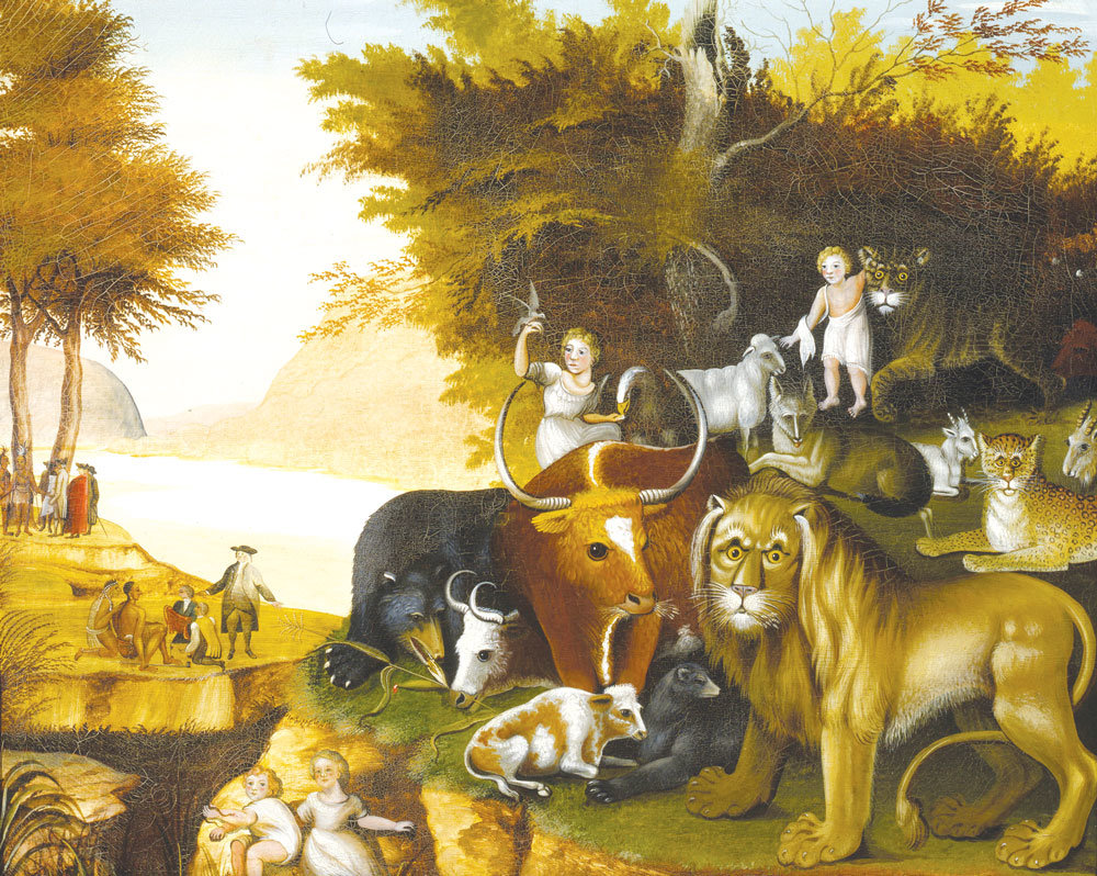 “The Peaceable Kingdom” is by Edward Hicks.
