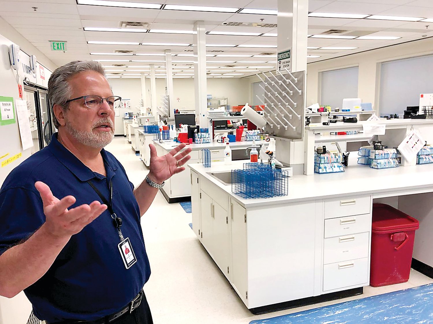 Delaware Valley alumnus Dr. Jeffrey Wisotzkey is working on COVID-19 testing at Diatherix, a company in Huntsville, Ala. Photograph by Lee Roop.