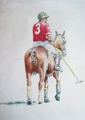 “Tinicum Polo Player,” is by Buckingham artist Virginia Rosa.