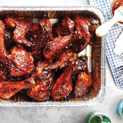 Barbecued chicken is one option for Memorial Day picnics whether you have two people or 10 to celebrate the start of summer. Photograph by Tasteofhome.com .