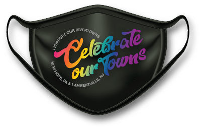 Celebrate Our Towns masks are an effort to support businesses in New Hope and Lambertville.