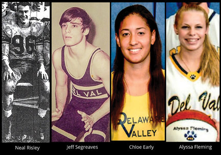 Neal Risley, Jeff Segreaves, Chloe Early and Alyssa Fleming are four of the athletes who will be inducted into the Terriers Hall of Fame this fall.