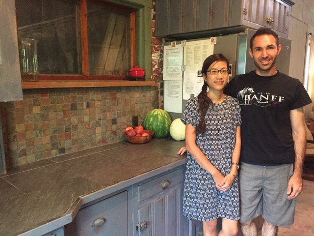 Jody and Geoffrey Rickert in their renovated kitchen. (Kathryn Finegan Clark)