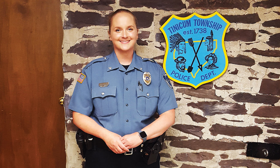 Tinicum Township Police Officer Nicole Madden was appointed Acting Chief by the board of supervisors at their July 14 public meeting. She replaces Matt Phelan, who left to become police chief for Bedminster Township. (Cliff Lebowitz)