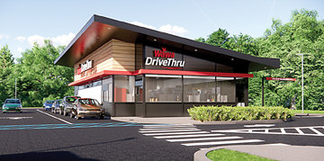 A rendering of a “drive thru only” Wawa. The company’s first one is planned for Falls Township.