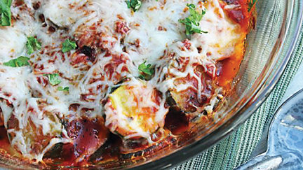 Seasonal zucchini and tomatoes come together in this casserole which can work as a side dish or a vegetarian main dish. (Food.com)