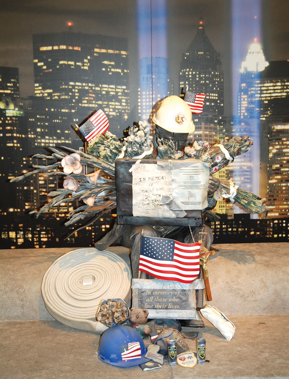 The message on this 9/11 tribute reads “In memory of all those who lost their lives.” (Doreen Stratton)