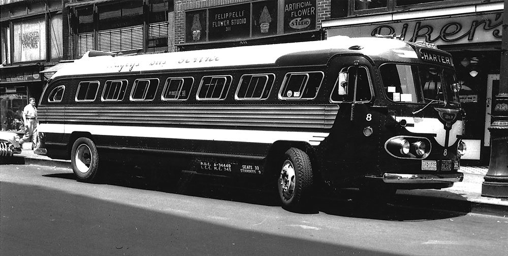 A 1950 Clarence bus.