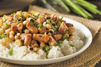 Hoppin’ John, made with black-eyed peas, is one of the many foods served on  New Year’s that legends say will help improve luck in the future. (Epicurious.com)