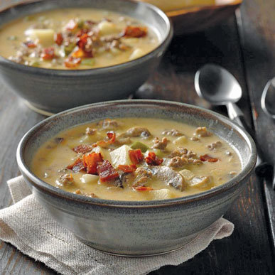 This cheesy, meaty Cheeseburger Soup is a perfect addition to your list of comfort foods for the winter. (Tasteofhome.com)