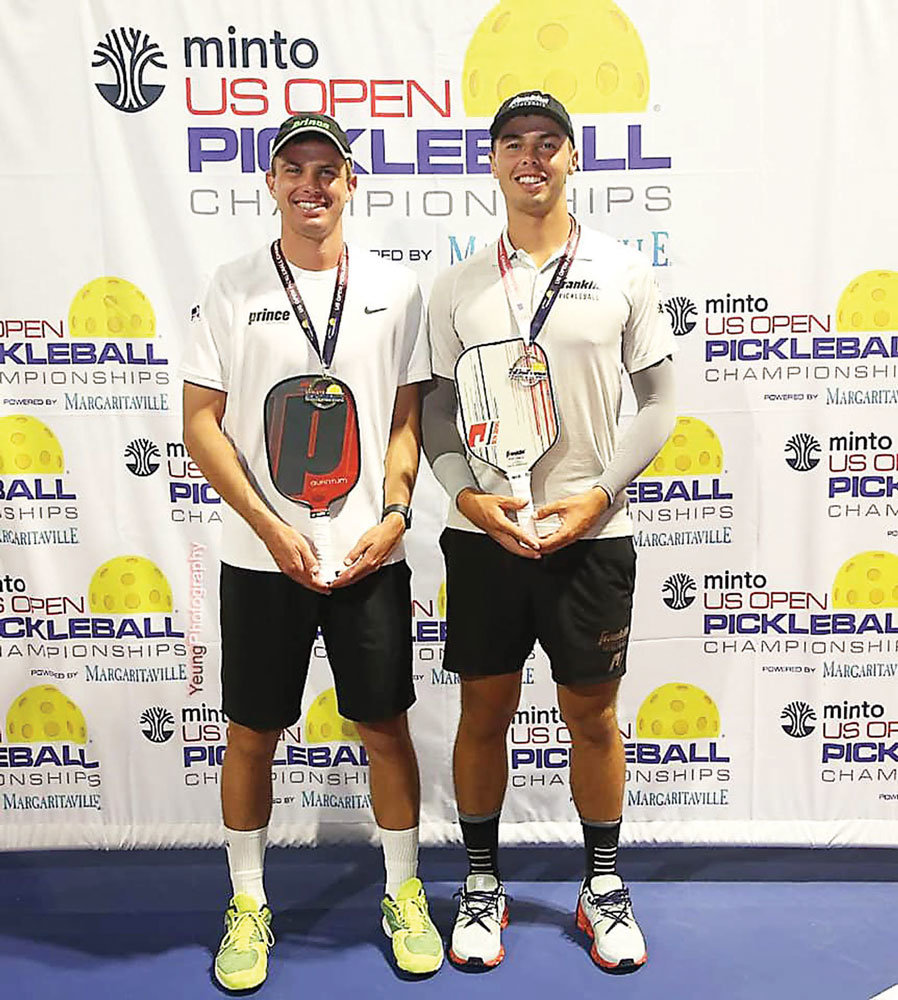 On June 11 and 12, the current No. 1 and 3 pickleball players in the world, brothers Ben, right, and Collin Johns will conduct a pro camp at Flemington Pickleball Club.